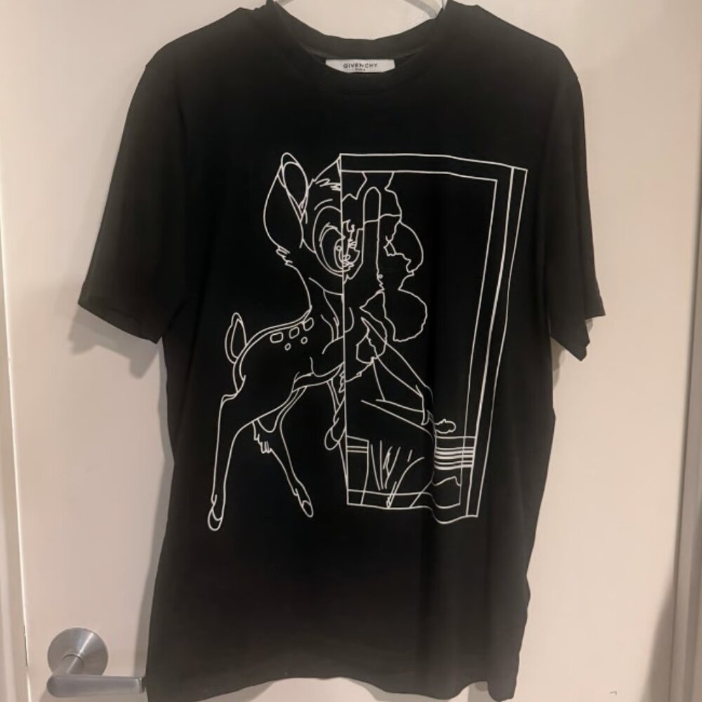 Givenchy Disney Bambi Graphic T-Shirt — Black (Size M)
